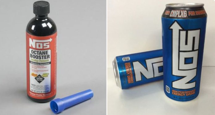 NOS racing formula and energy drink